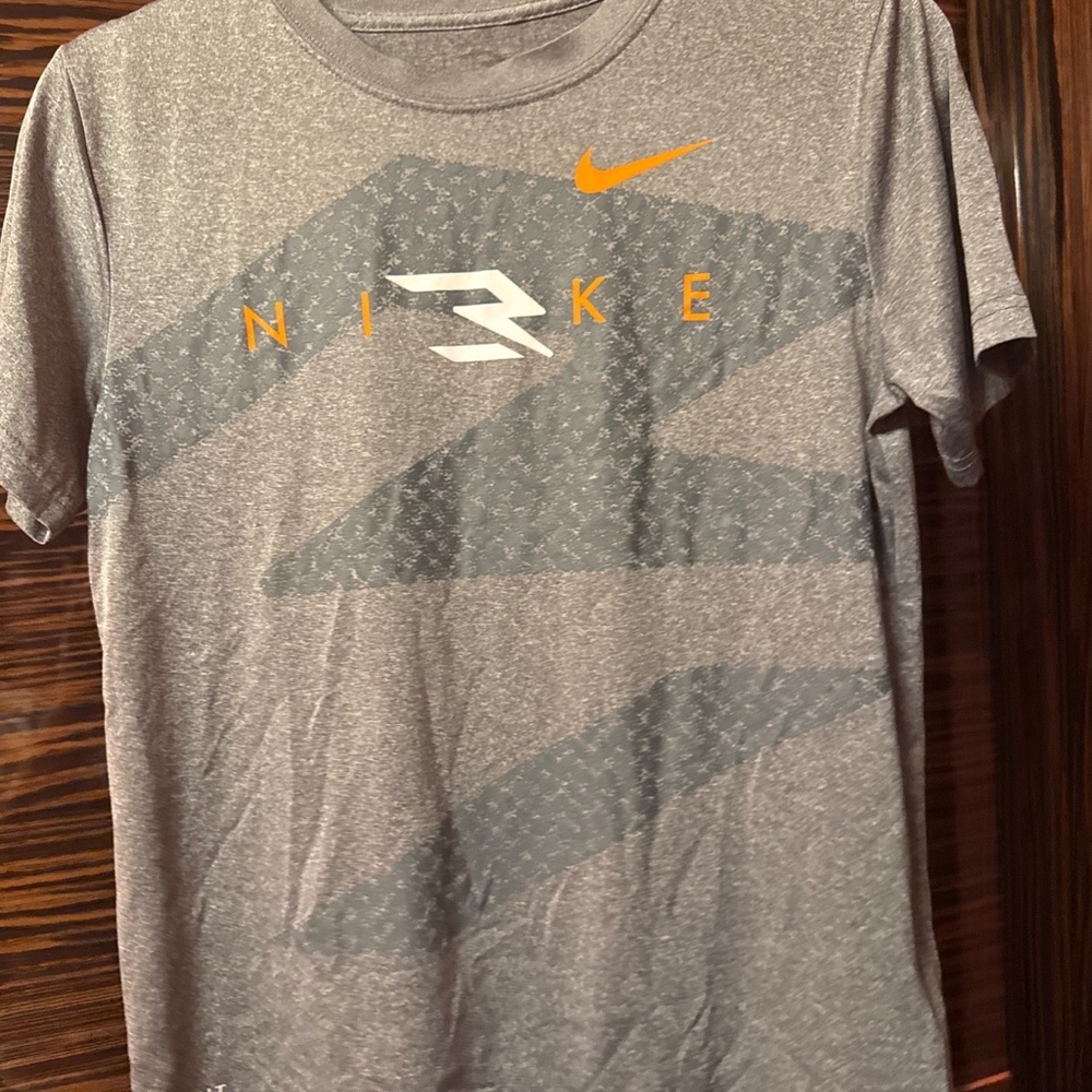 Nike 3 Brand - T Shirt Boys Size M Gray 12-13